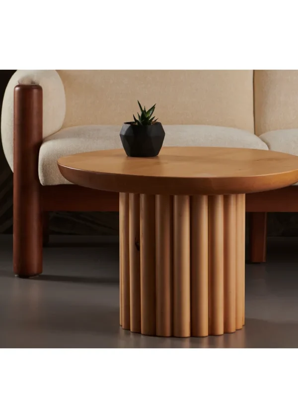 Çıtalı Masif Orta Sehpa | Torna İşçiliği Masif Ihlamur Ahşap - Görsel 2